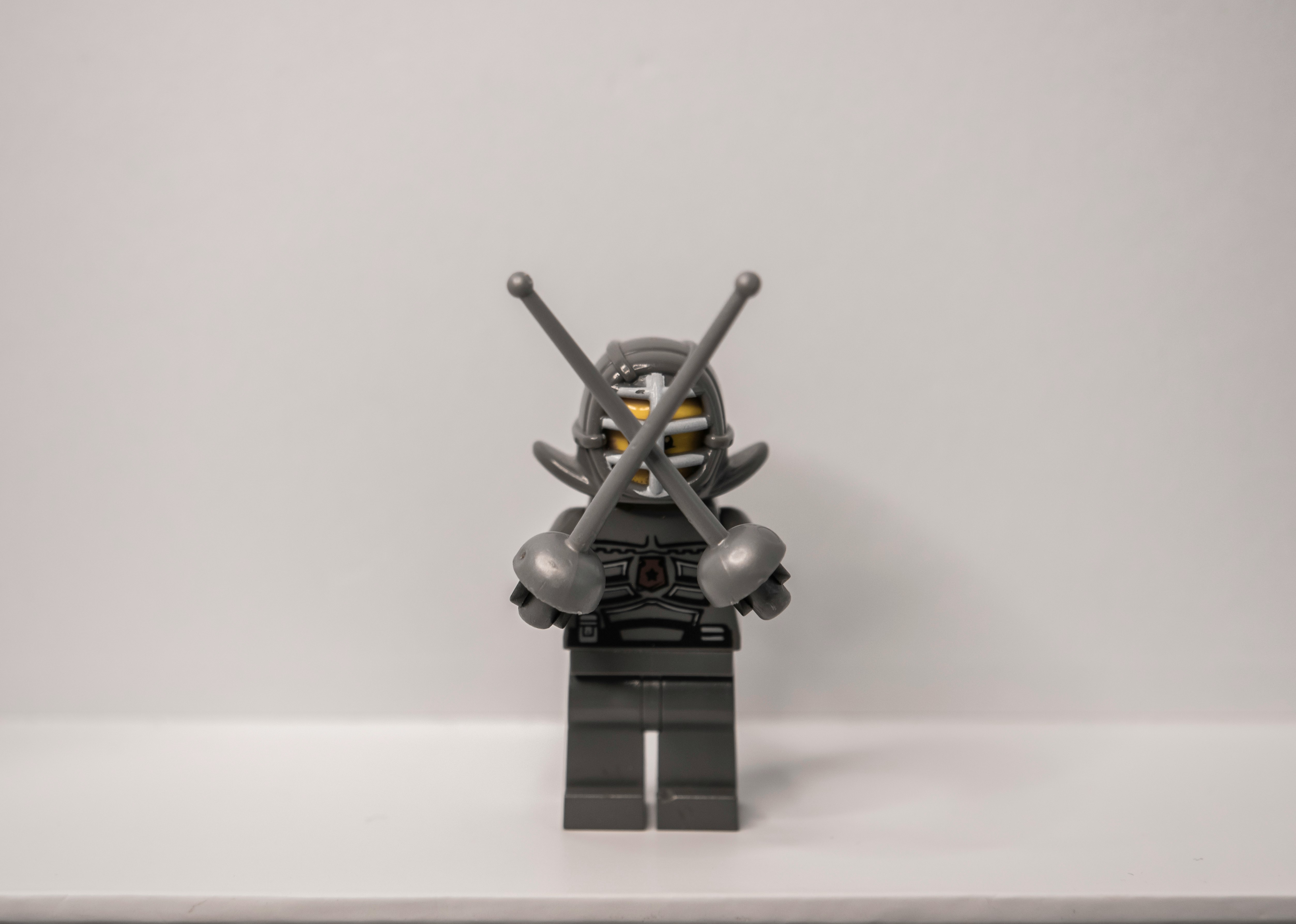 black and gray lego toy